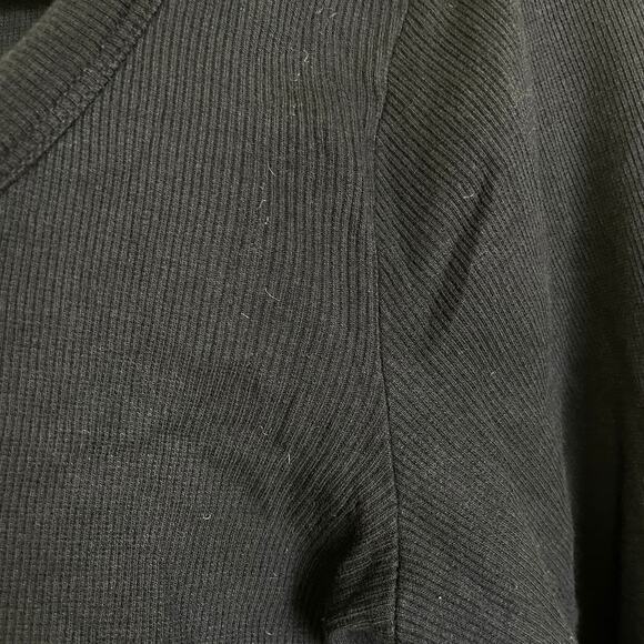 AYR The Open Ended Scoop Neck Top Womens Medium Black Ribbed Stretch * - Picture 8 of 10